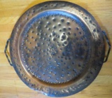 Hammered tray with handles, 28
