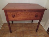 Beautiful single drawer entry table, birds eye maple drawer front