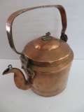 Early copper tea pot, dovetailed, 10