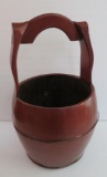 Wooden bucket with handle, 16