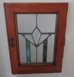 Leaded glassed door, 14 1/2