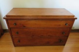 Primitive three drawer chest, 33