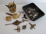 Clock keys, mechanism and pendulum lot