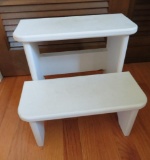 Painted two step stool, 14