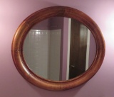 Nice oval mirror, primitive frame, 33