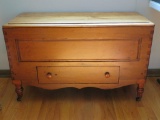 Butternut blanket chest, single drawer, lovely dovetail case, 40 1/2