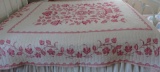 Lovely pink cross stitch quilt, 94