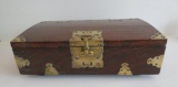 Oak and brass trimmed box, 12