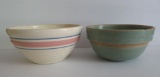 Two stoneware mixing bowls, 7