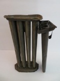Two tin candle molds, 8 and 4 candle molds, 11