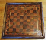 Large inlay wood checkerboard, 23