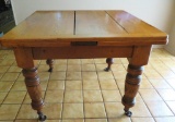 Lovely butternut refractory table with drawer
