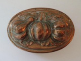 Copper food mold, nuts, 5 1/2