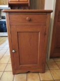 Beautiful single drawer and single door cabinet, possible cherry