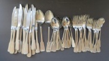 Oneida stainless steel flatware, about 56 pieces, two patterns