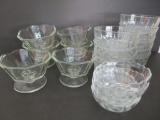 Assorted sherbet and glass bowls
