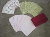 Placemat lot, three sets