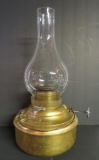 Perfection kerosene lamp base, #500, with chimney