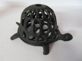 Cast metal turtle string holder, 6