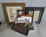 Large frame and print lot, about 17 pieces from 4