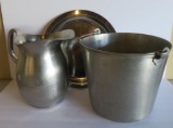 Stainless steel pail, charger and pitcher