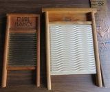 Two wooden washboards