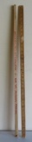 Two vintage wooden yard sticks, Seeburo-Steinlite
