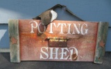 Very nice Potting Shed wooden sign, 26