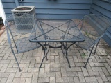 Three piece metal patio set, 30