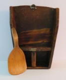 Large wood scoop and butter paddle
