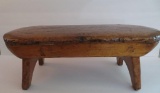 Primitive stool, great wear and patina, 18