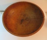 Large wooden bowl, dough mixing bowl, 18