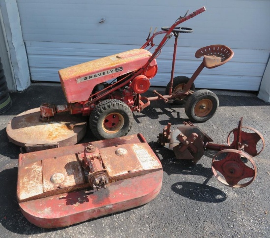 Gravely Super Convertible Tractor with attachments