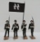 Four Holt Hobbies Metal Toy Soldiers, German Soldiers SS, 3