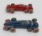 Two tin lithograph race cars, 4