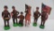 Six celluloid WWI toy soldiers, 5