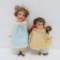 Two porcelain doll house dolls, 4 3/4