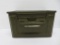 Military ammo box, metal, 105 Cal .50, 12