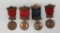 Four GAR Representative medals, bronze patina, portrait centers, 4 1/2