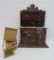 Pat 1882 tin toy sink and wooden washboard and laundry items