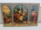 German Nativity screen, colored lithograph, 20 1/2