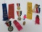 Assorted ribbons and pins, 1/10th 10 kt medal, Du Pont shooting metal, Minnesota State Fair, and