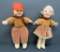Norah Wellings Dutch Boy and Girl, with tags, 8 1/2