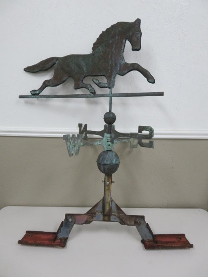Copper Horse Weathervane, 33" tall and 27" wide