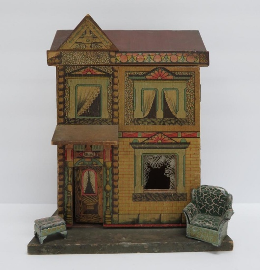 R Bliss House, 10" tall and 7" x 4 3/4" wood base