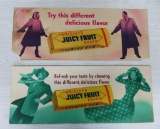 Two Juicy Fruit gum advertisements, 28