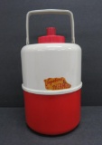 Red and White Vagabond Thermos, vintage picnic thermos, 12