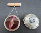 Two vintage compacts one with lipstick holder, 2