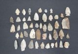 About 46 Native American arrowheads, found in Illinois