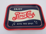Enjoy Pepsi Cola tray, double dot, Hits the Spot